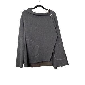 Cable & Gauge Drapey Slouchy Flowy Wrap Cardigan Sweater Poncho